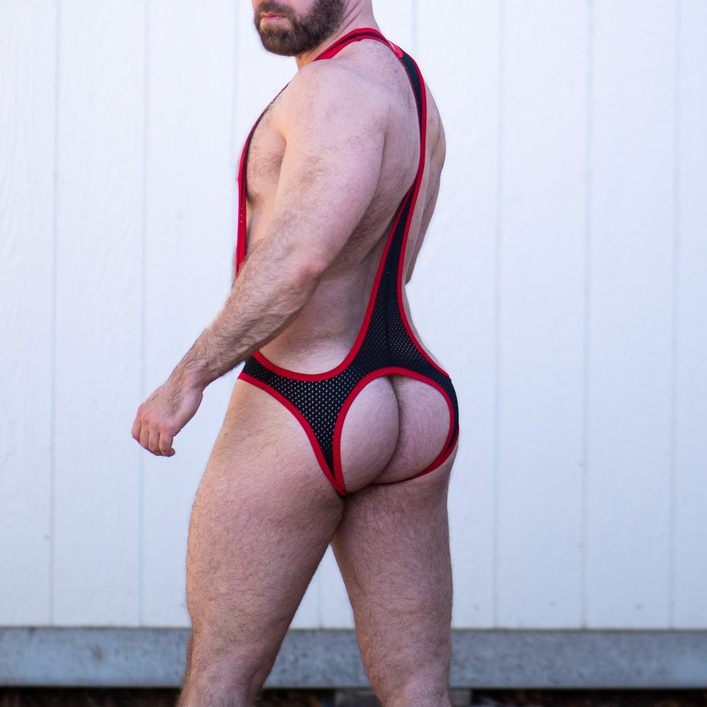 Black/Red - Bare Back