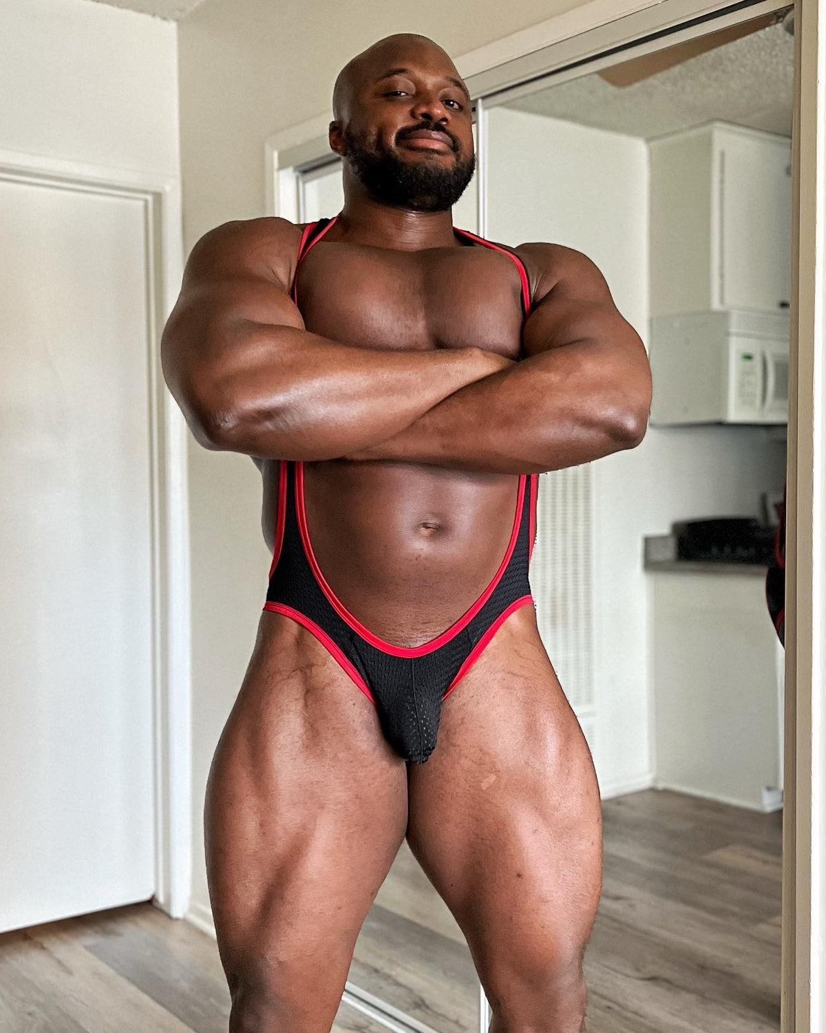 Ryan wearing Mesh Pro Bodysuit by Gruff Pup