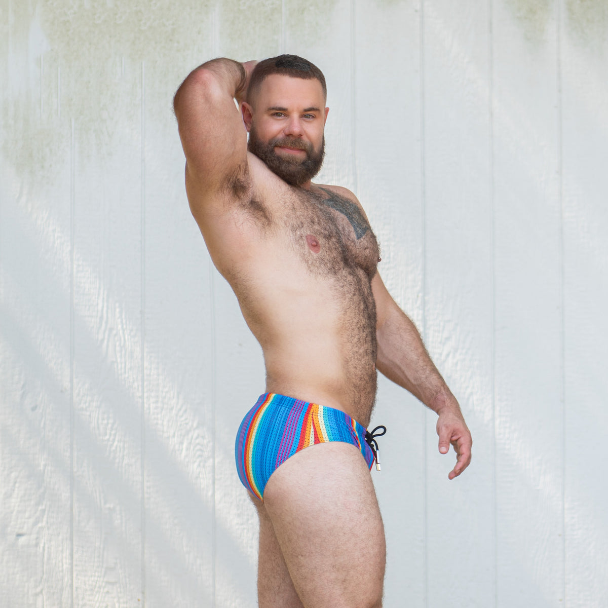 Bulge Boost Swim Brief - Rainbow Ripple