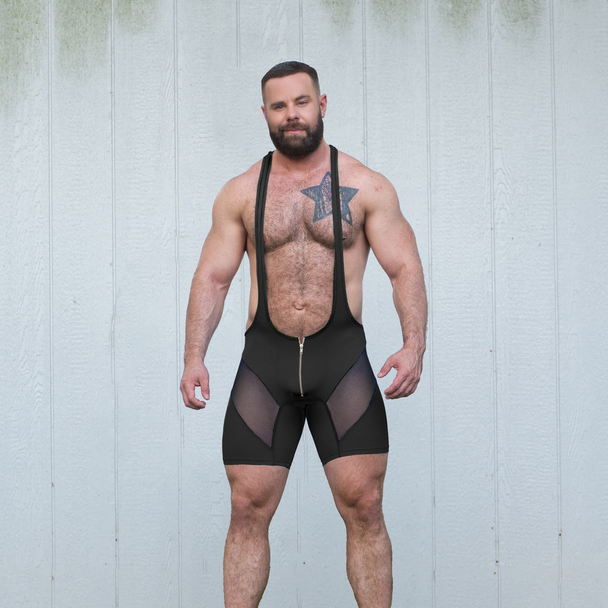 Hunter in the Gruff Pup Easy Release Singlet (Midnight Black)