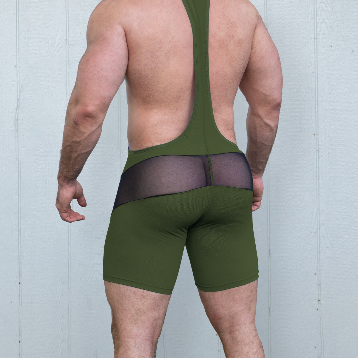 Hunter in the Gruff Pup Easy Release Singlet (Army Green)