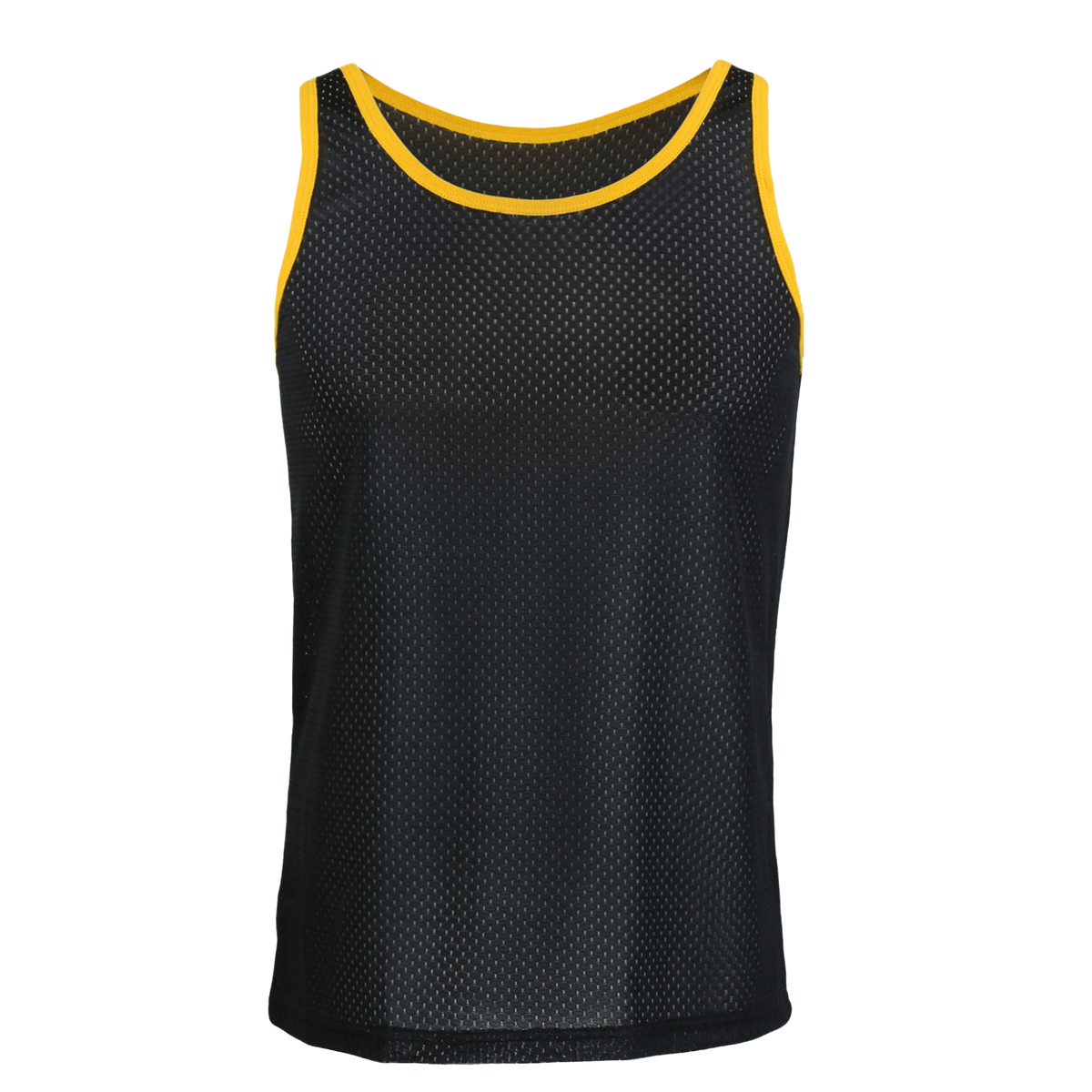Black Mesh Gruff Tank Top for a Bold, Sexy Look