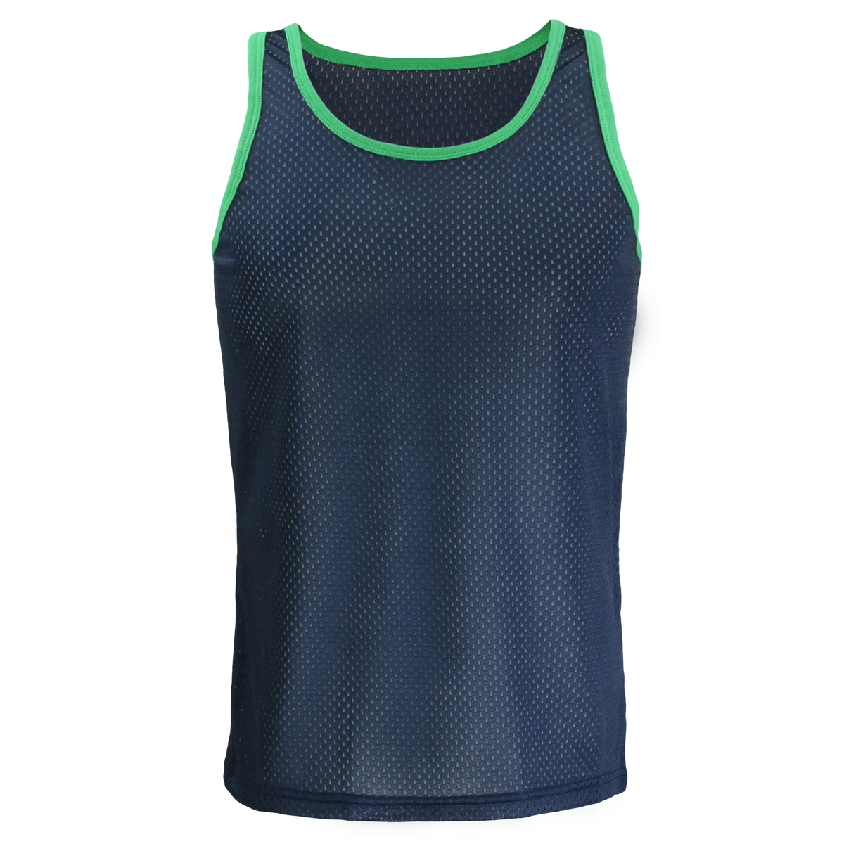 Navy Colored Tank Top with Mesh Fabric made by Gruff Pup