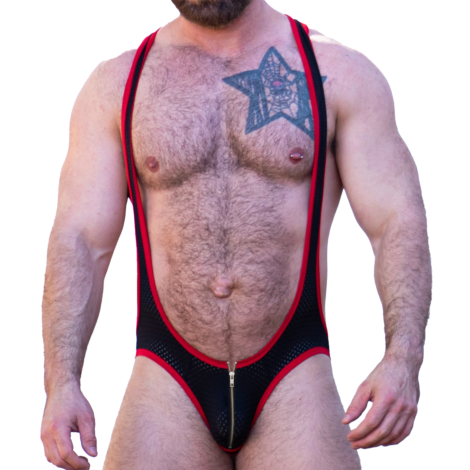 Black/Red - Bare Back