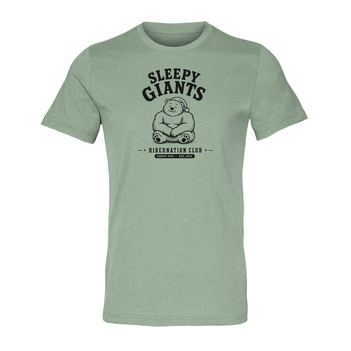 Sage -> Sleepy Giants Hibernation Club Tee shown in Sage