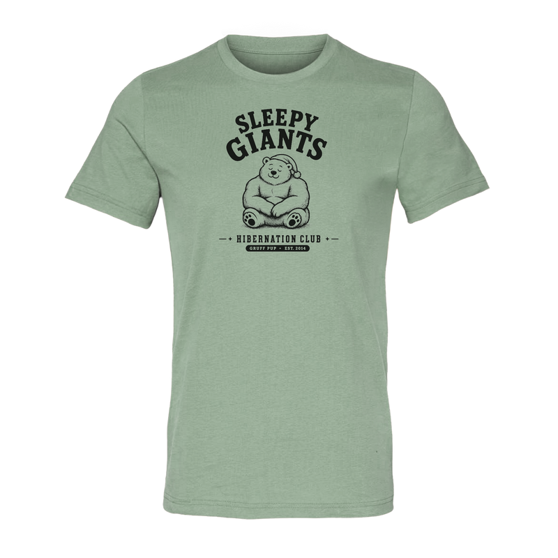 Sage -> Sleepy Giants Hibernation Club Tee shown in Sage
