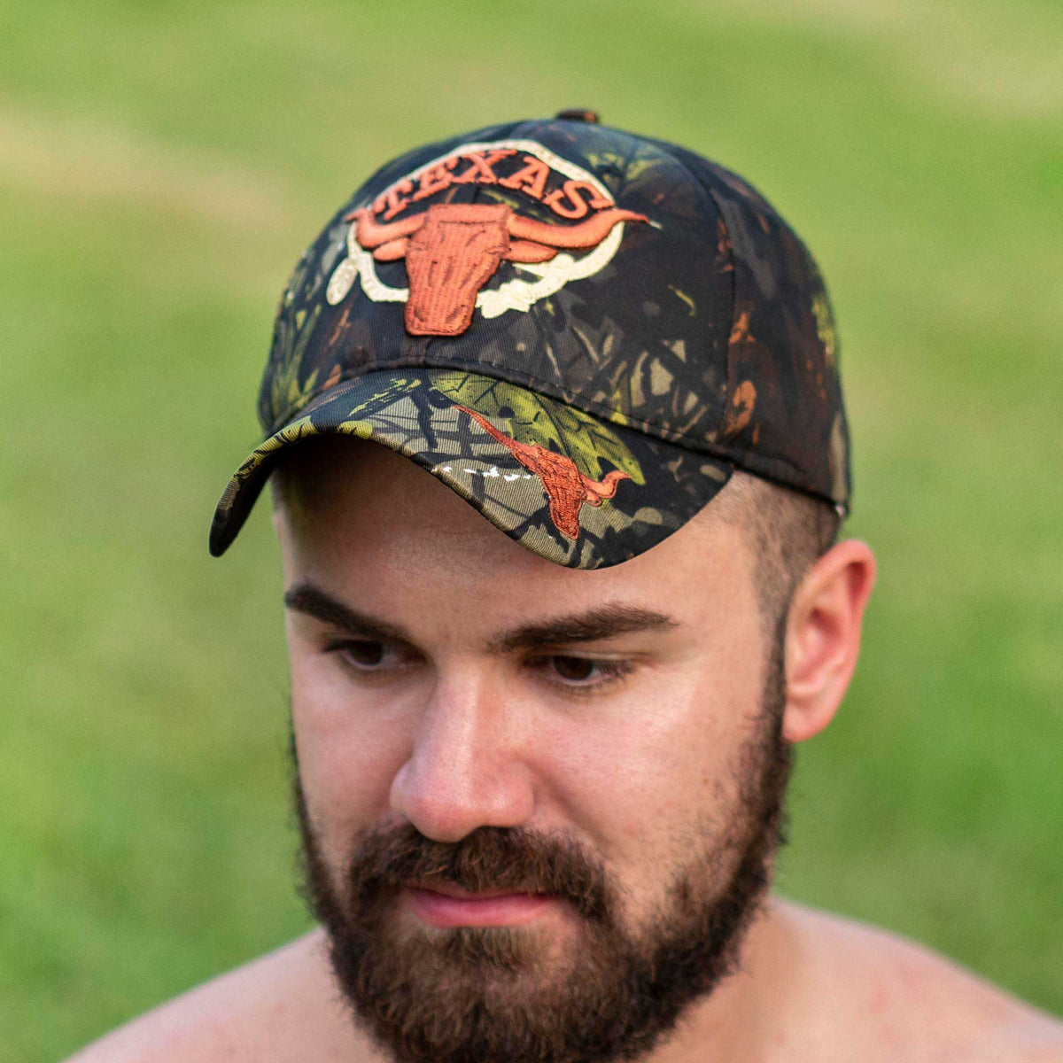 Texas Longhorn Camo Cap